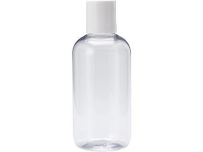 Klar plastflaske 200 ml hvid disctop 1 stk