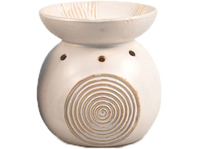 Duftlampe keramik hvid Hvid