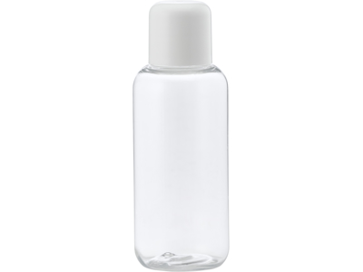 Klar plastflaske 100 ml hvidt låg 1 stk