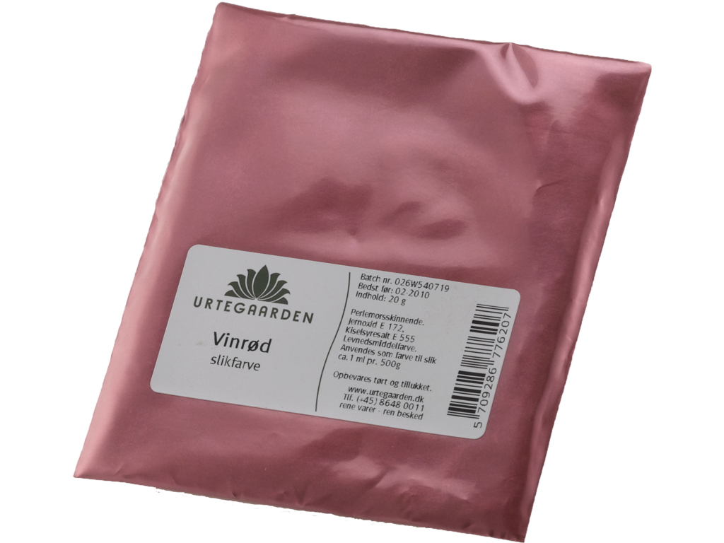 Vinrød slikfarve  20 g