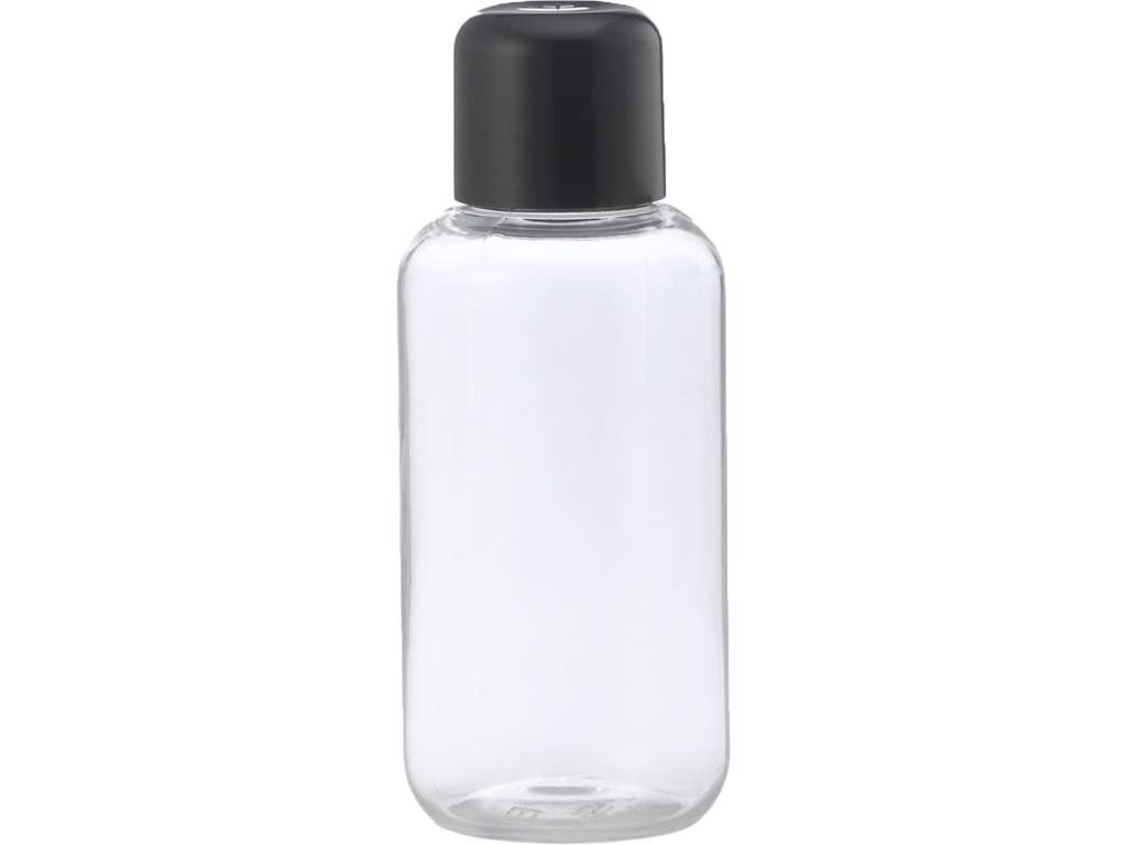 Klar plastflaske 50 ml sort låg 1 stk