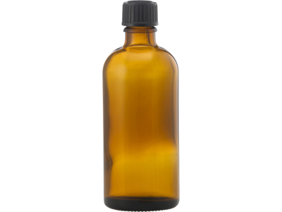 Brun glasflaske 100 ml 1 stk