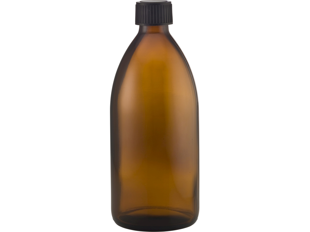 Brun glasflaske 500 ml 1 stk