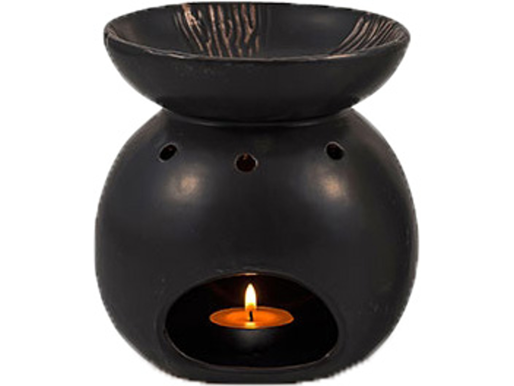Duftlampe keramik sort 1 stk.