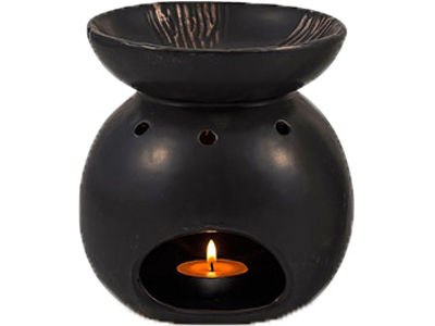 Duftlampe keramik sort 1 stk.
