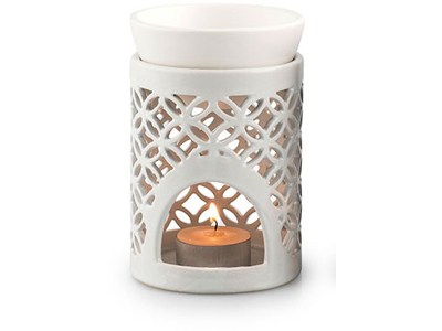 Duftlampe hvid hulmønster 1 stk