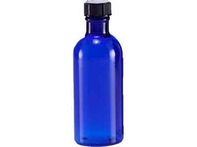 Blå plastflaske 100 ml 1 stk