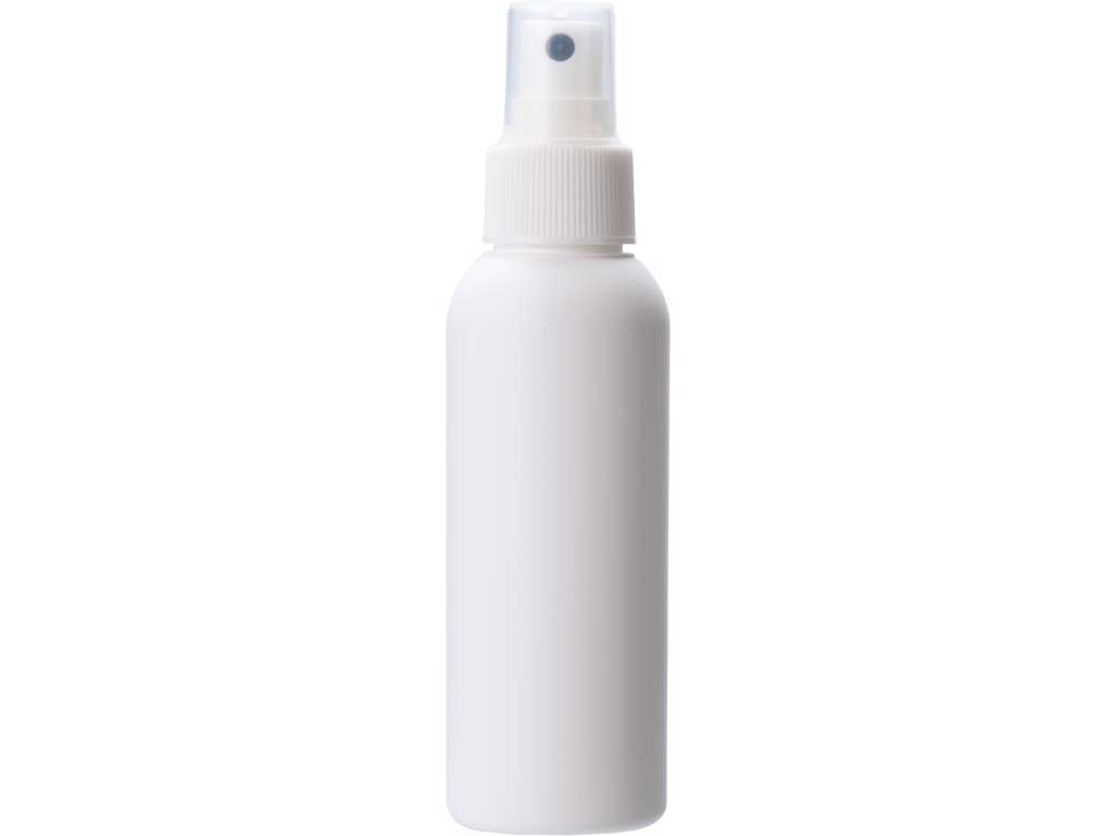 Hvid plastflaske 100 ml med spray 1 stk