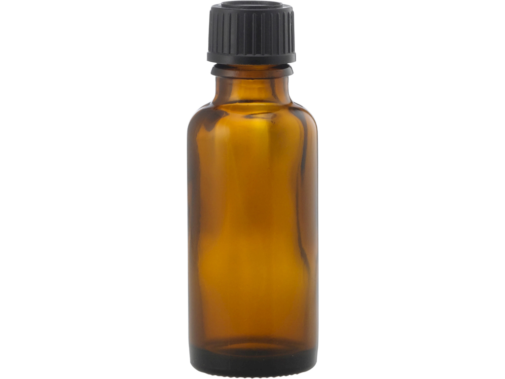 Brun glasflaske 30 ml 1 stk