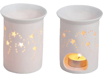 Duftlampe stjerne hvid 1 stk