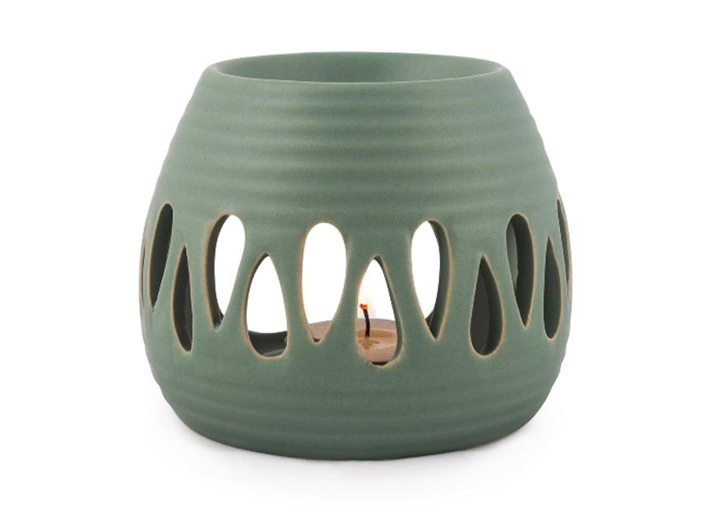 Duftlampe dråbe grøn  1 stk