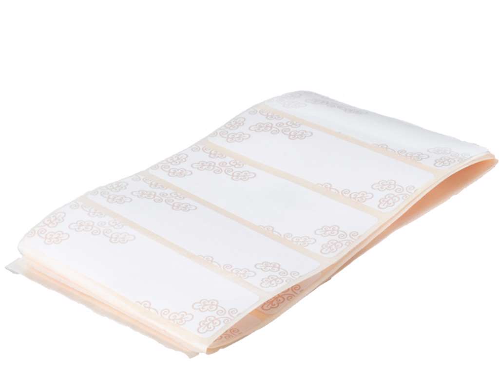 Beige blomst 7,5x3cm