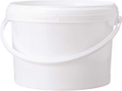 Spand hvid 2,5 kg med låg